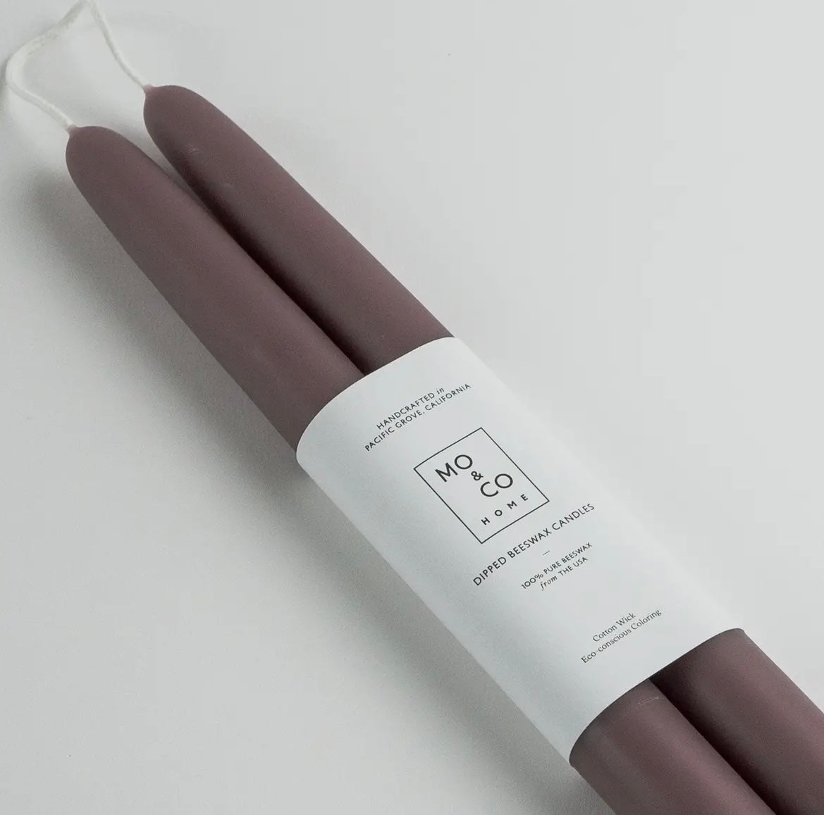 Dipped Beeswax Candle, Mauve