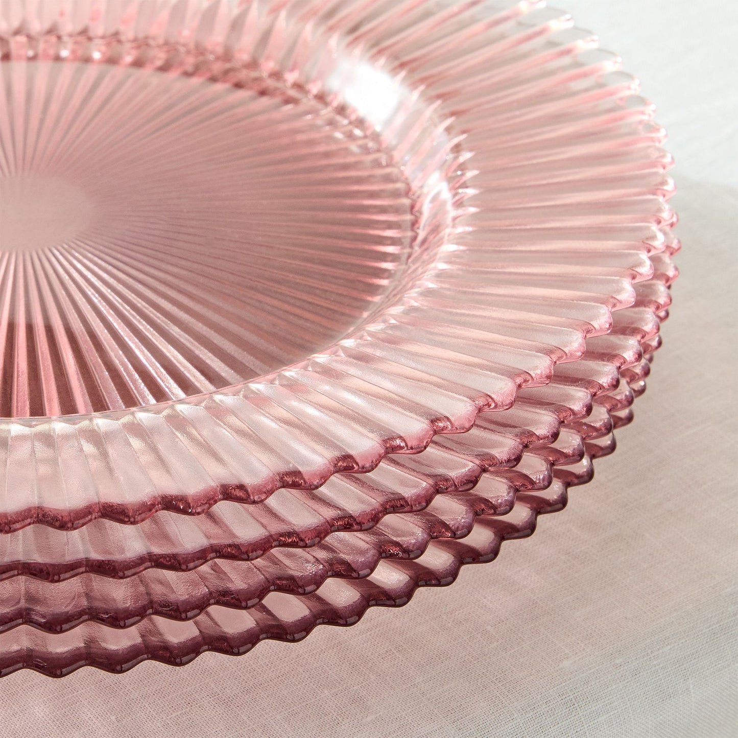 Pink Glass Dinner Plate (rent)