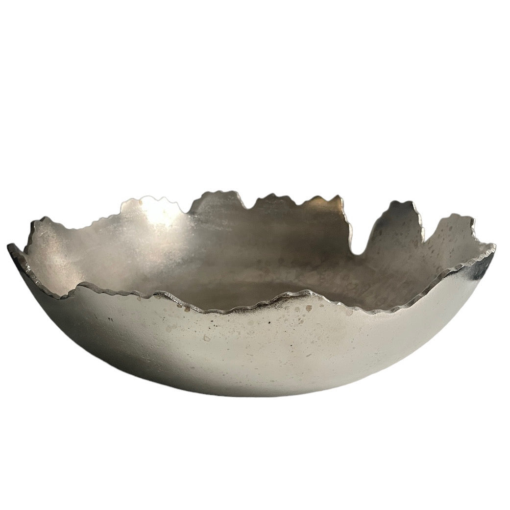Silver Round Serving Dish (rent)