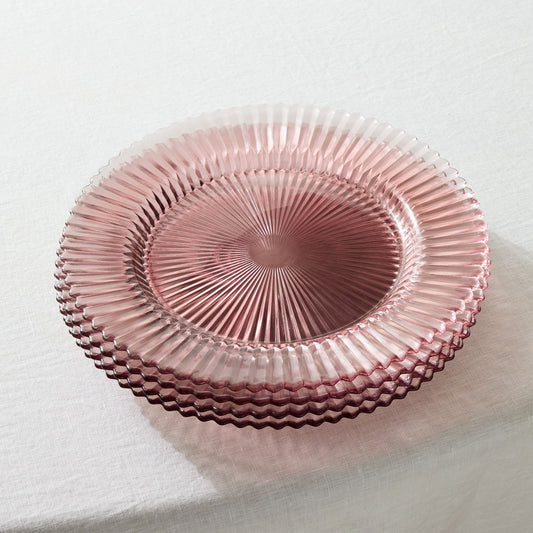 Pink Glass Dinner Plate (rent)